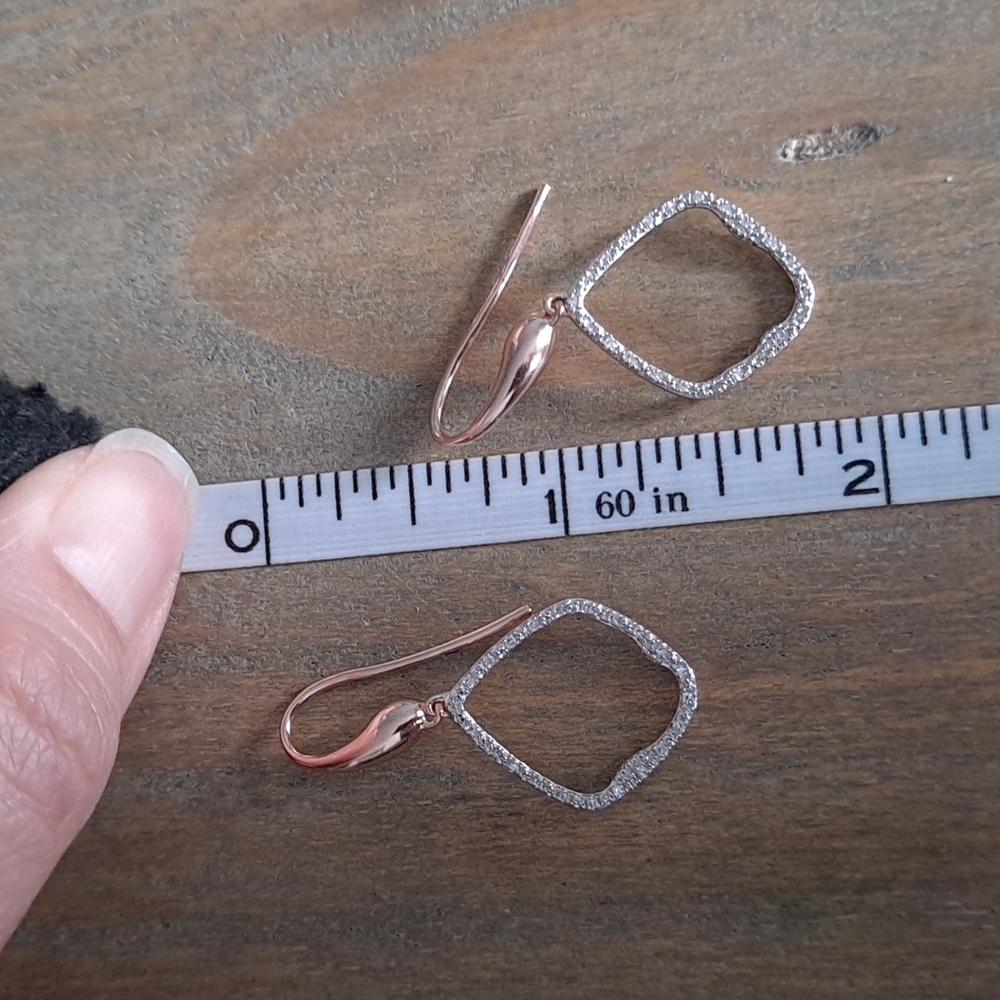 NWT Monica Vinader Riva Kite diamond hoop earrings - Picture 4 of 16